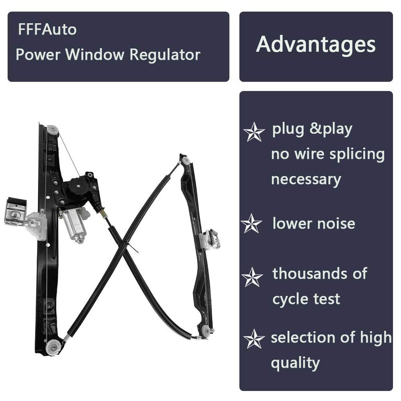 FFFauto 741-690 Front Driver Side Window Regulator Motor Compatible with Chevrolet Trailblazer 2002-2009/Buick Rainier 2004-2007/GMC Enovy 2002-2009/Isuzu Ascender 2003-2008/Saab9-7 2005-2009 SUV - Image 5